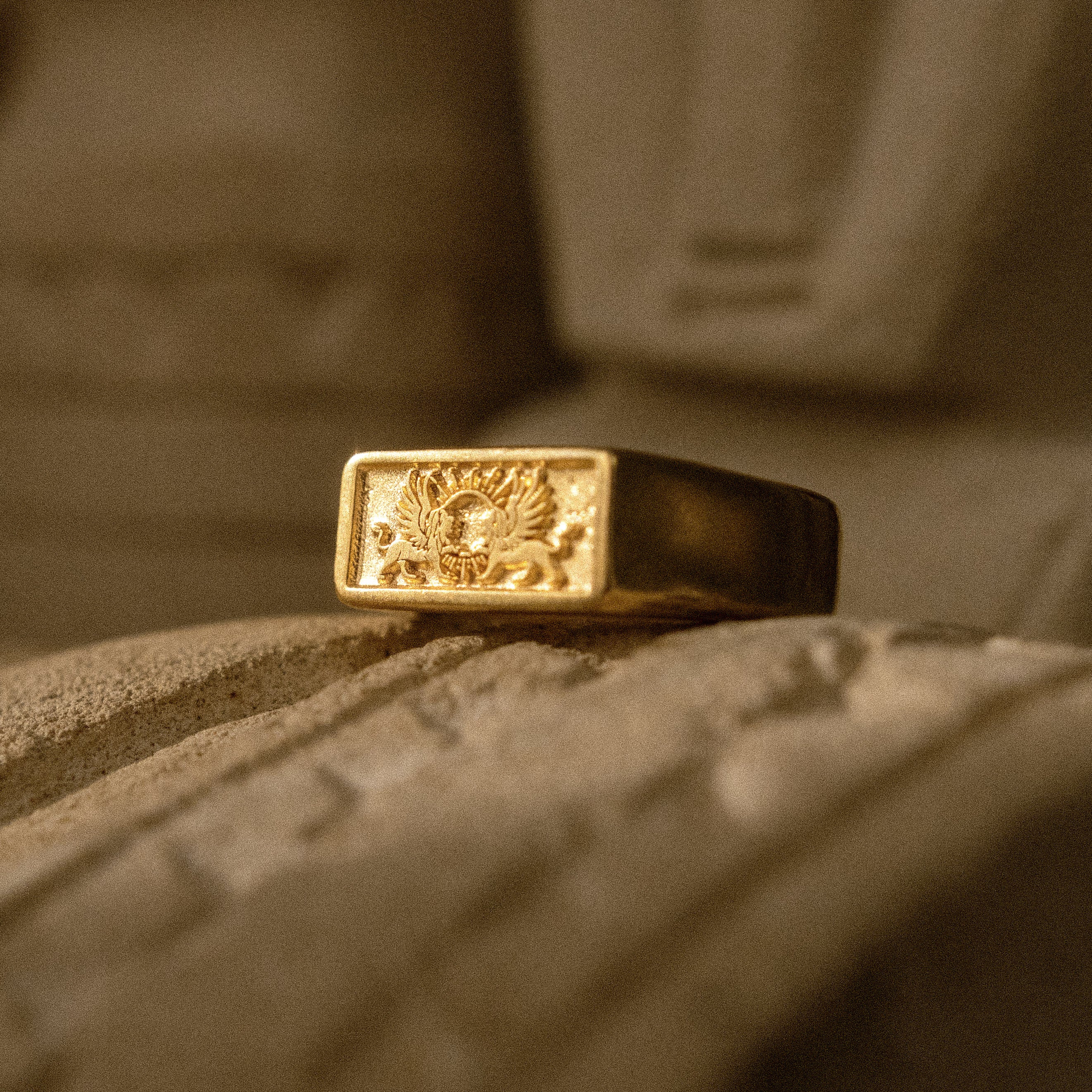 GIFT OF GODS | Handmade Gold Signet Ring - Salty Dagger