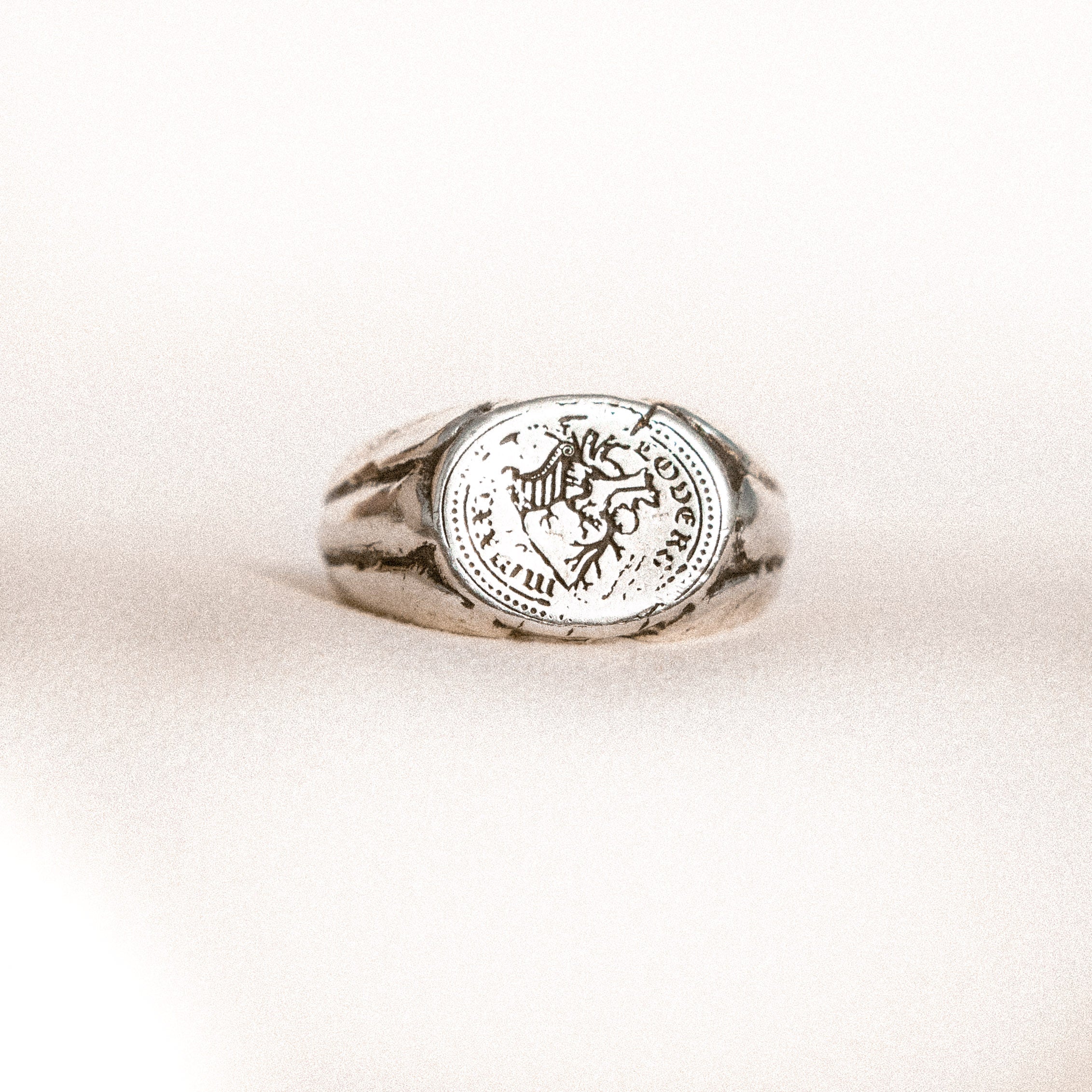 TRUE NORTH | Recycled Silver Signet Ring - Salty Dagger