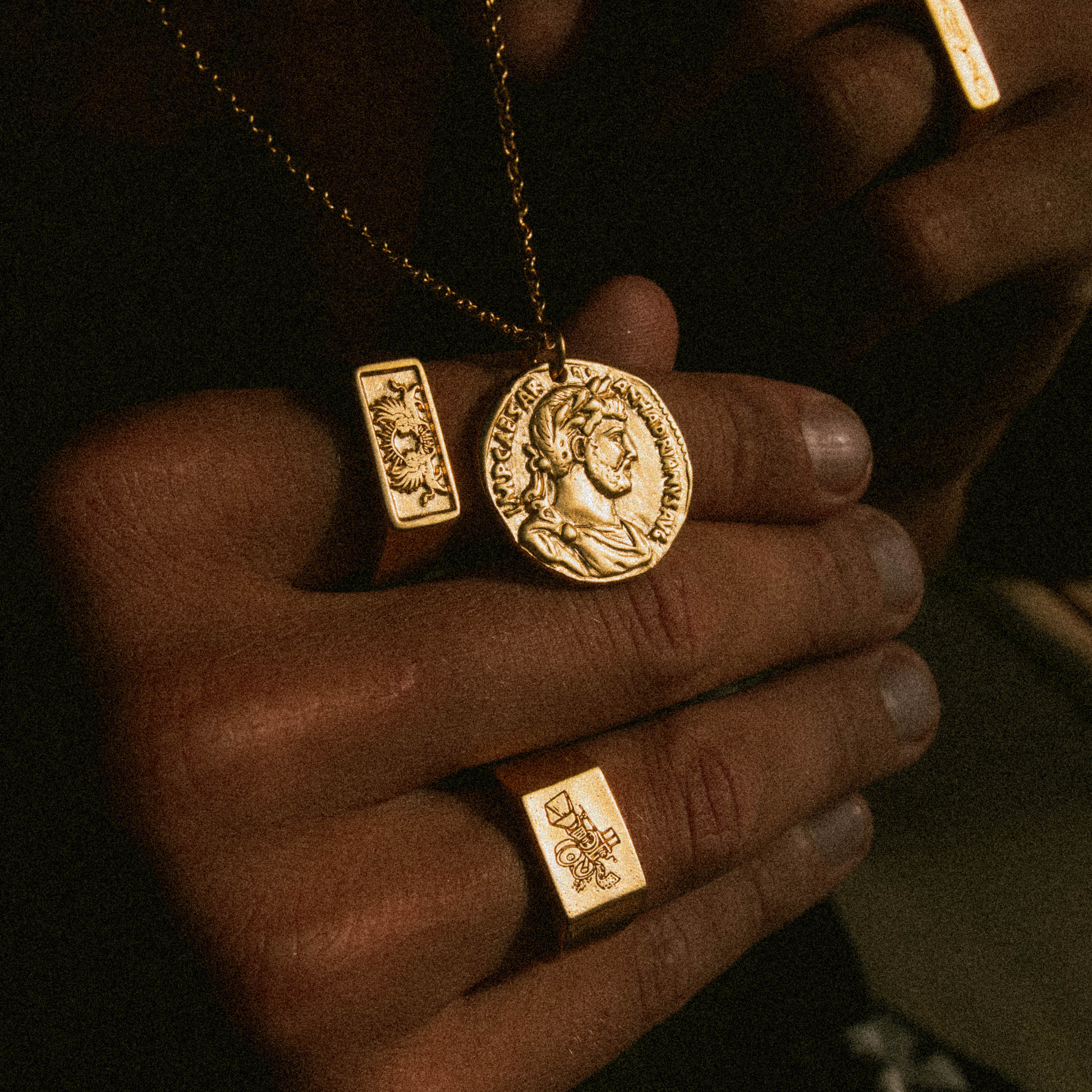 GIFT OF GODS | Handmade Gold Signet Ring - Salty Dagger