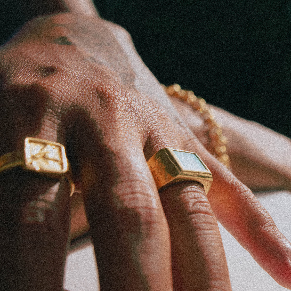 TIBETAN TURQUOISE | Handmade Gold Ring - Salty Dagger