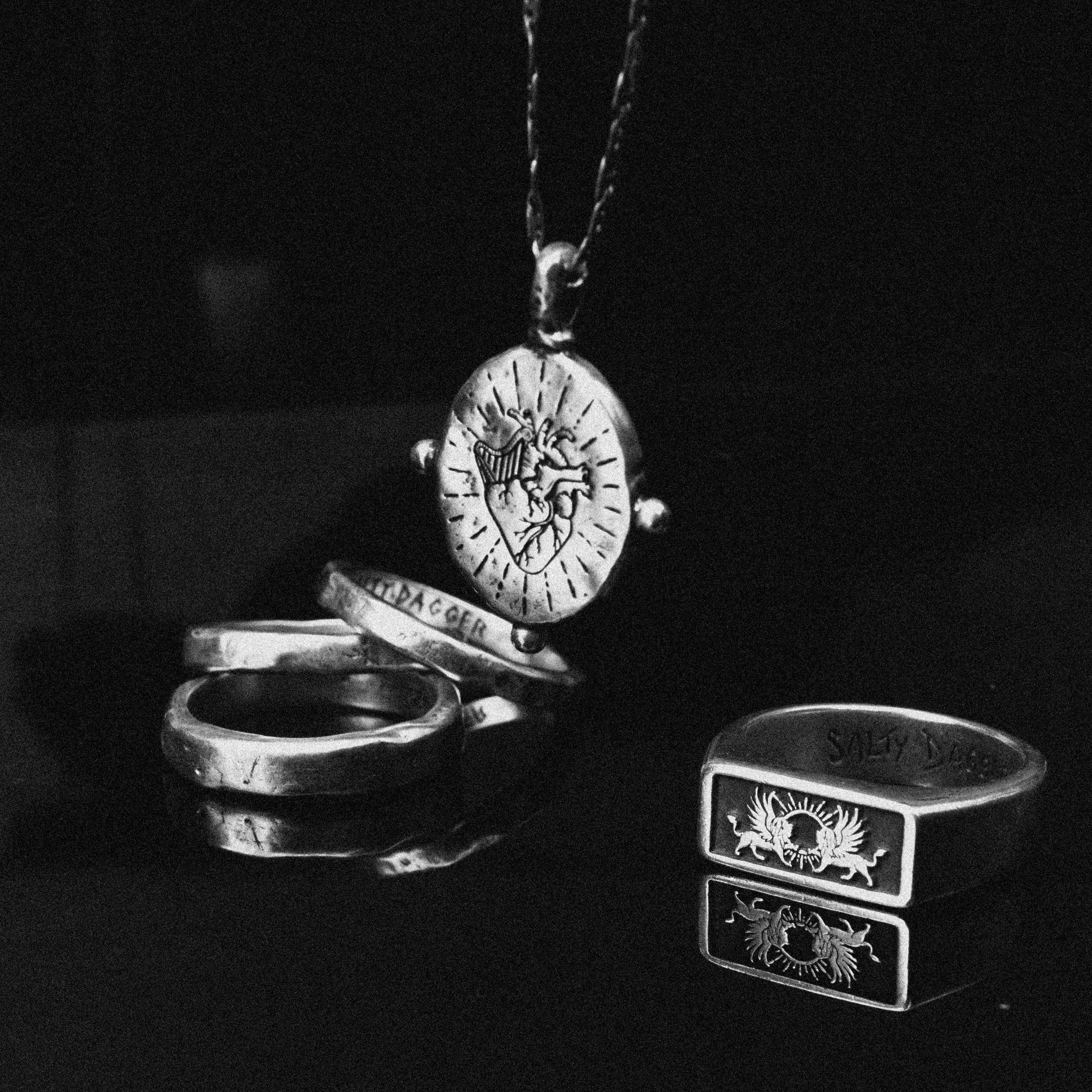 GIFT OF GODS | Recycled Silver Signet Ring - Salty Dagger