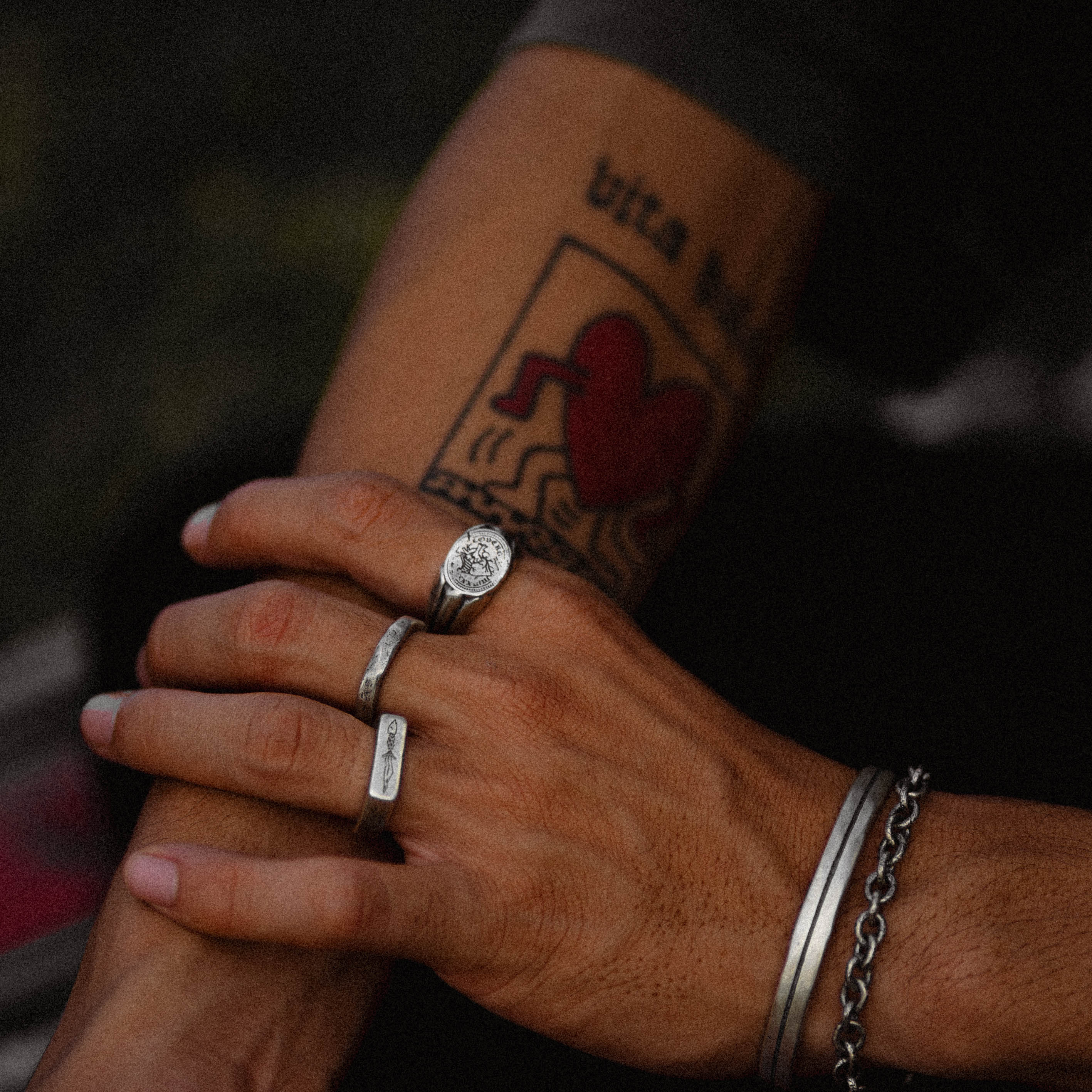 TRUE NORTH | Recycled Silver Signet Ring - Salty Dagger
