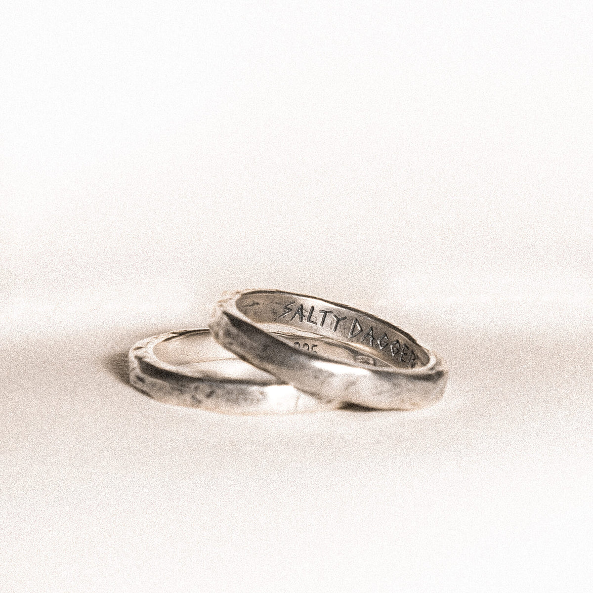 TWO AMIGOS | Recycled Silver Stacker Rings - Salty Dagger