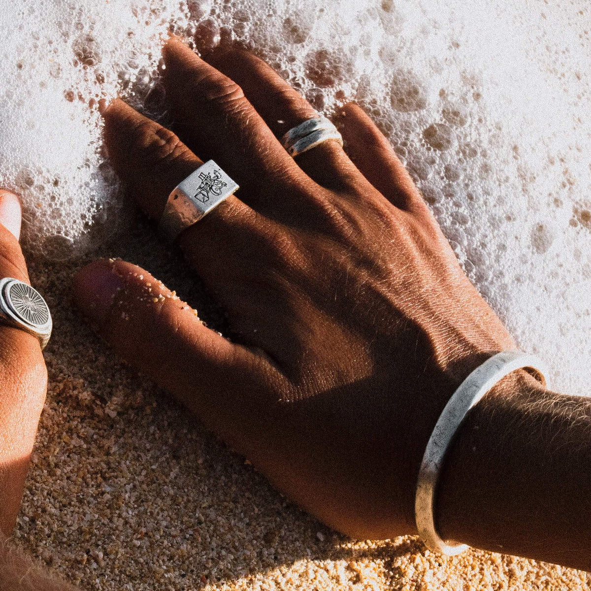 TWO AMIGOS | Recycled Silver Stacker Rings - Salty Dagger